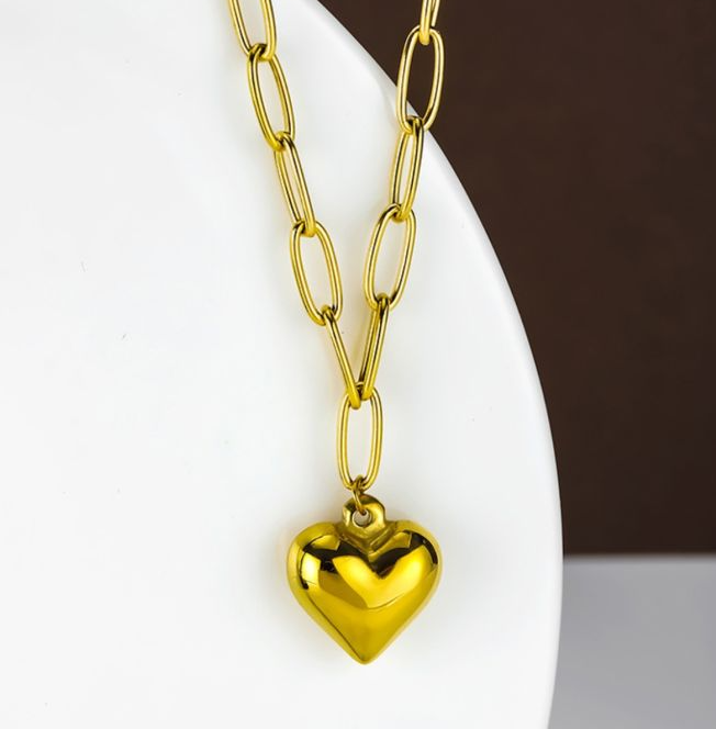 COLLAR ESLABONES CON CORAZON